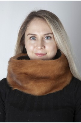 Golden marten fur neck warmer